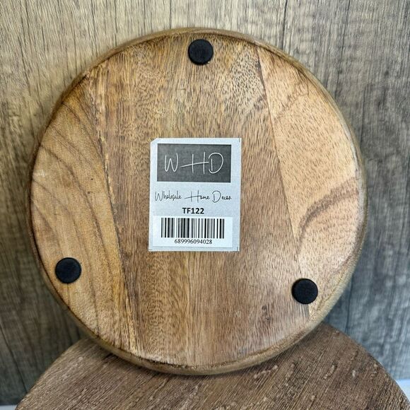 Rustic Candle Plate Mango Wood Plate Home Decor NEW FAST SHIP - Picture 3 of 4